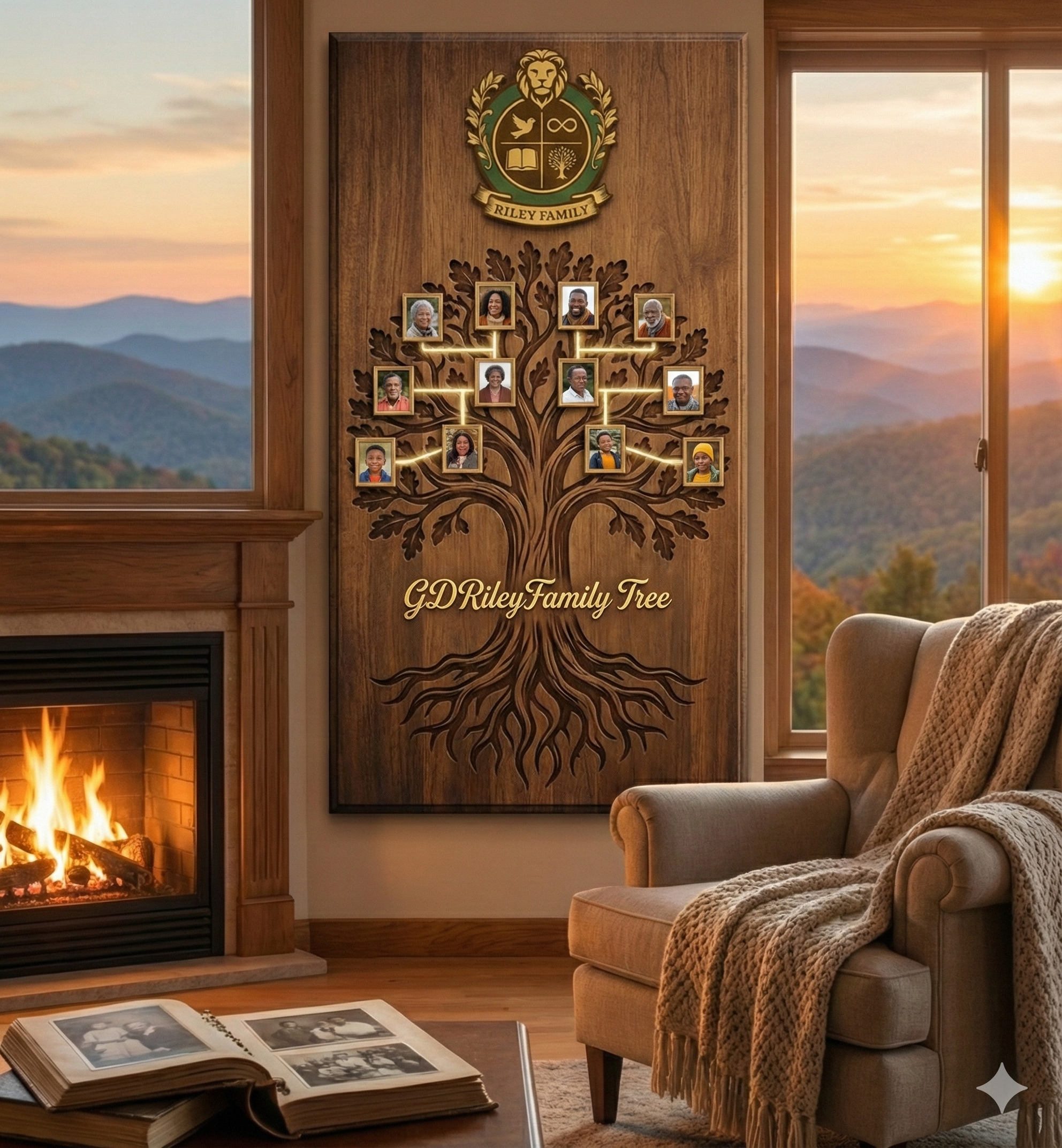 Family tree branches representing our family lineage